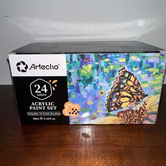 Other - Artecho Acrylic Paint Set 24 Colors 2oz Art Craft Paint READ